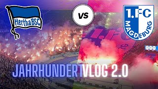 JAHRHUNDERTVLOG 2.0! PYROWAHNSINN + UNTERBRECHUNG! / Hertha BSC vs Magdeburg / FANPRIMUS STADIONVLOG