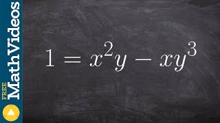 How to implicitly find the derivative of an equation