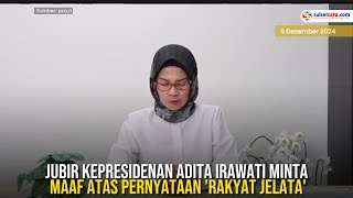 Jubir Kepresidenan Adita Irawati Minta Maaf atas Pernyataan 'Rakyat Jelata'