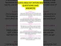 Top 5 Data Analyst Interview Questions and Answers to Land Your Dream Job