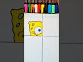 how to draw SpongeBob in 4 different styles #creativeart #drawing #art #howtodraw #artandcraft