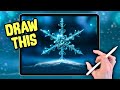 SNOWFLAKE DRAWING TUTORIAL Realistic and EASY in PROCREATE