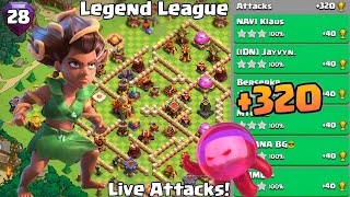 Th16 Legend League Attacks Strategy! +320 April Season Day 28 : Clash Of Clans