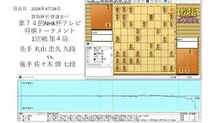 激指解析 第７４回 NHK杯 1回戦 第４局 丸山 忠久 九段 vs. 佐々木 慎 七段