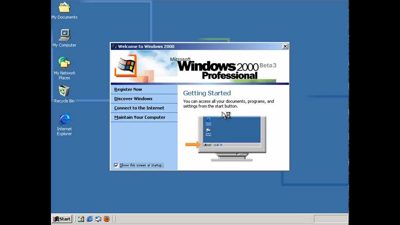 Windows 2000 Professional Beta 3 Build 1946 In Microsoft Virtual PC ...