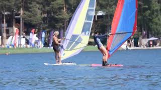 Máchovo jezero červnové plachtění ideální počasí pro začátky na windsurfingu DSCN9946