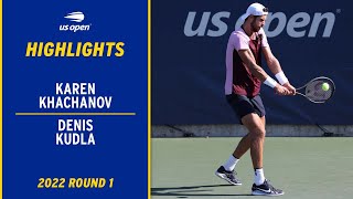 Karen Khachanov vs. Denis Kudla Highlights | 2022 US Open Round 1
