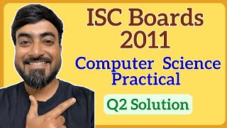 ISC Class 12 Computer Science Boards Practical 2011 | Question 2 Solution - Strings & Encryption
