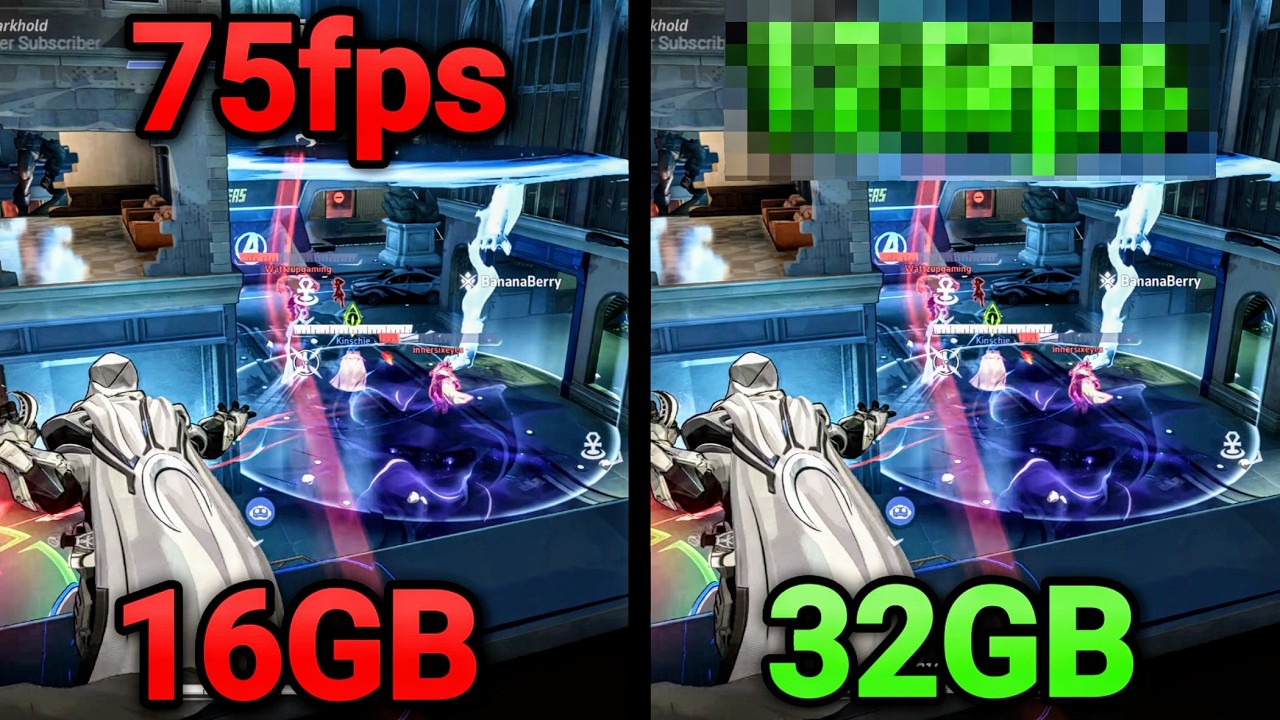 16 Vs 32gb Ram For Gaming Youtube