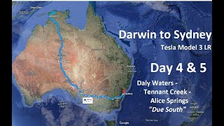 Darwin to Sydney. Day 4 & 5 - Daly Waters to Alice Springs - Due South