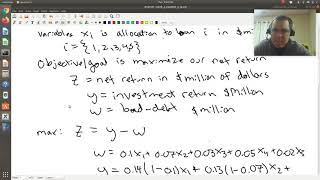 Linear Programming (Investment) Example: LibreOffice Calc