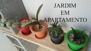 Mini Jardim Reciclado em apartamento