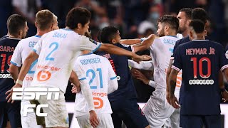 Neymar one of 5 RED CARDS in PSG's loss to Marseille during 'disgraceful brawl' | ESPN FC
