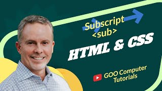HTML & CSS Tutorials For Beginners| 19 - HTML Subscript