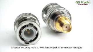 0027 - Adapter BNC plug male to SMA female jack RF connector straight