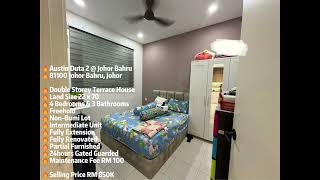 🔥Austin Duta 2 @ Johor Bahru Double Storey Terrace 22x70 Fully Renovated Furnished Extension G\u0026G