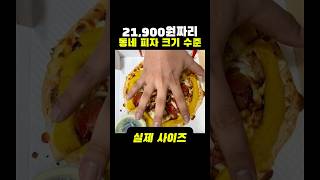 21,900원 짜리 동네 피자 크기 수준