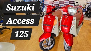 Suzuki Access 125 in Candy Red/White Dual Tone Colour #suzuki #access