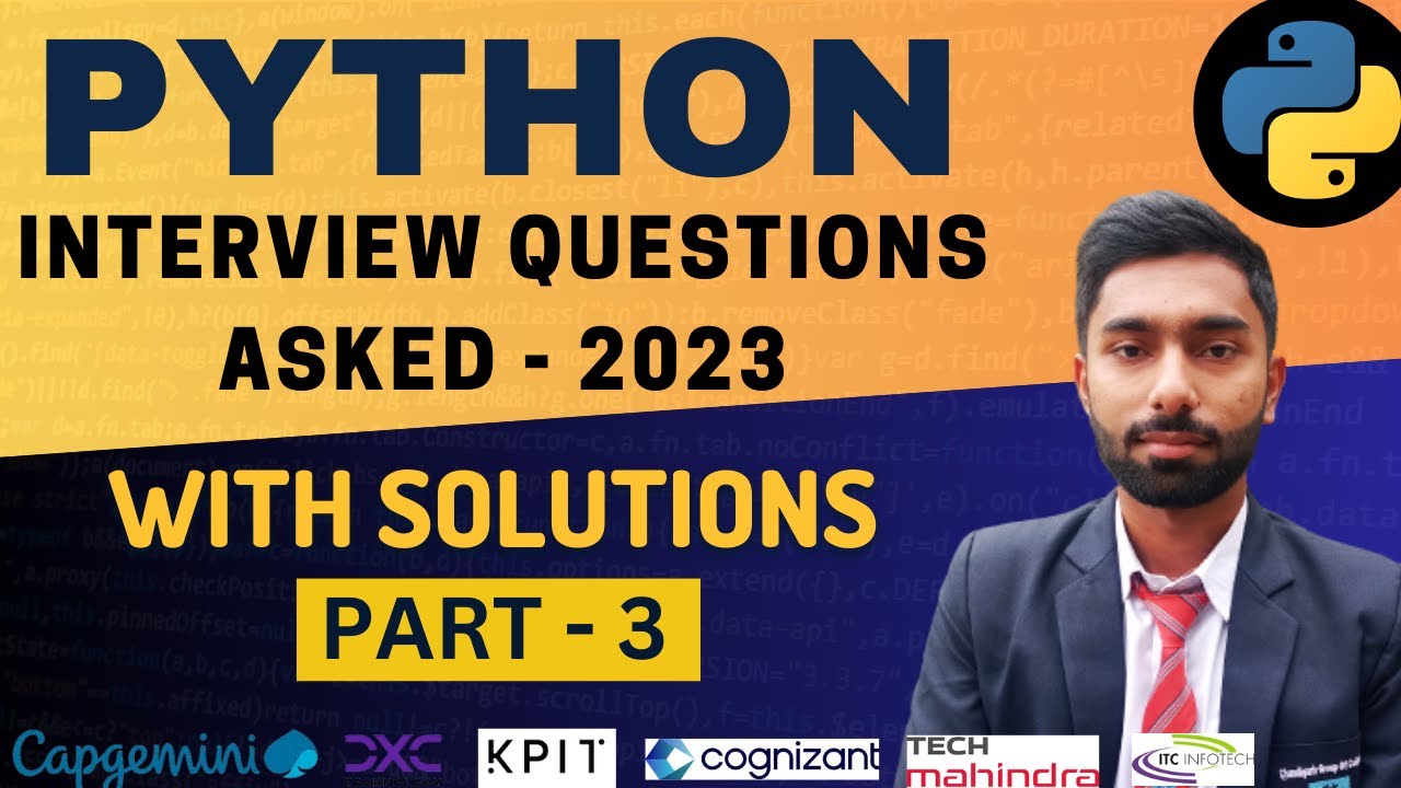 3. Python Interview Questions Asked | Top Mostly Asked Questions ...