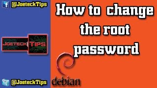 How to change the root password for Debian