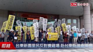 台東新園里民反對養雞場 赴台東縣議會陳情