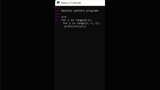 Python programming pattern ll Coding Hunter ll #cod #coding #codmobile #pc