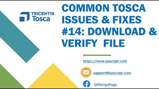 Tosca Tutorial | Lesson 150 - Common Issues | Download & Verify File | Curl | PowerShell |