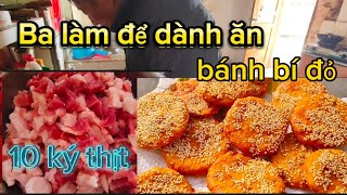 🌈259🌾Ba chồng mua 10 ký thịt 5 ký Việt Nam sao ba mua nhiều vậy,dâu Việt làm bánh bí đỏ ngon quá con