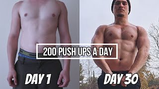 200 PUSH UPS A DAY FOR 30 DAYS CHALLENGE + RESULTS, Epic Body Transformation