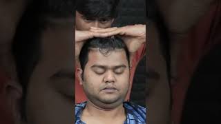satisfying head massage with cracking | indian barber asmr #shorts