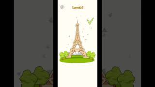 DOP 4 DRAW - Drawing the Eiffel Tower Level 6 #drawing #shorts