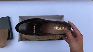 DeVogue 4001 Black Cow Leather Formal Loafers