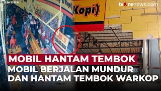 Terkejut! Mobil Tabrak Tembok Warkop, Pengunjung Berhamburan Selamatkan Diri | OneNews Update