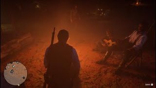 Javier singing at the campfire RDR2 red dead redemption 2 Gabriel Sloyer