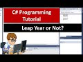 Find Leap year   Console and Form Solutions C Sharp Programming