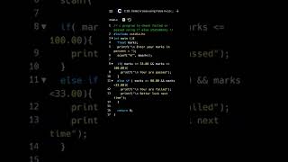 #C28 Failed or Pass using if else in c programming