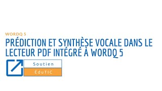 Utilisation de WordQ 5 avec son lecteur pdf intégré