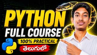 Python Full Course in Telugu | Complete Python Tutorial for Beginners to Advanced | Practical Only
