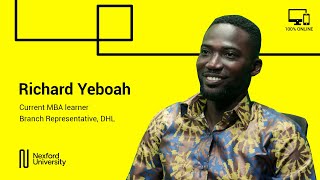 Meet Richard Yeboah. Current Nexford MBA learner from Ghana