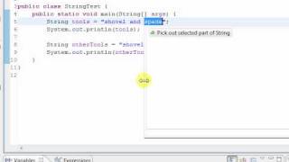 Pick Out Part of String in Eclipse