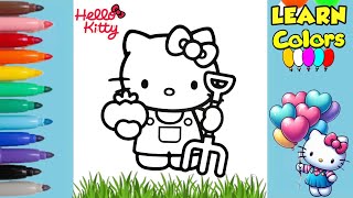 Hello Kitty Coloring Page Learn Colors With Hello Kitty Fun Educational Color Learning