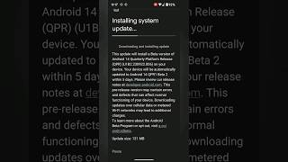 Android 14 QPR1 Beta 2 Update for Google Pixel Phones #shorts #android14 #googlepixel
