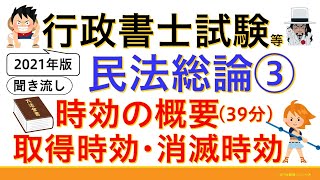 【民法総論③時効（取得時効と消滅時効）】2021年版（行政書士試験・公務員試験・スキマ時間・聞き流し）