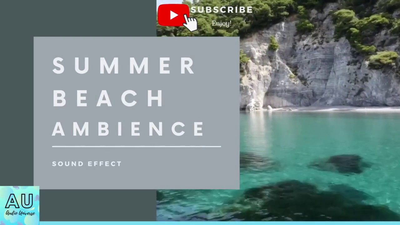 Summer Beach Ambience Sound Effect - YouTube