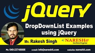 DropDownList Examples using jQuery | jQuery Tutorial | Naresh IT