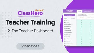 Teacher Training Series (2/5): The Teacher Dashboard