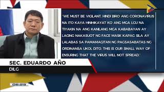 DILG, hinihikayat ang mga LGU na magpasa ng ordinandsa sa pagsuot ng face mask sa pampublikong lugar