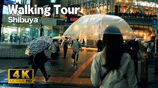 [4K] Welcome to Shibuya, Japan. Walk in the rainy Shibuya.