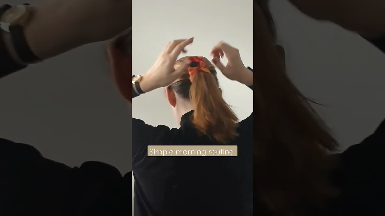 Everyday ponytail for my morning routine. Exceptional silk scrunchie to match the day and the mood.