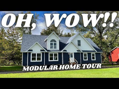 Let's just say you don't see this EVERYDAY! New modular with 2 levels! Prefab House Tour